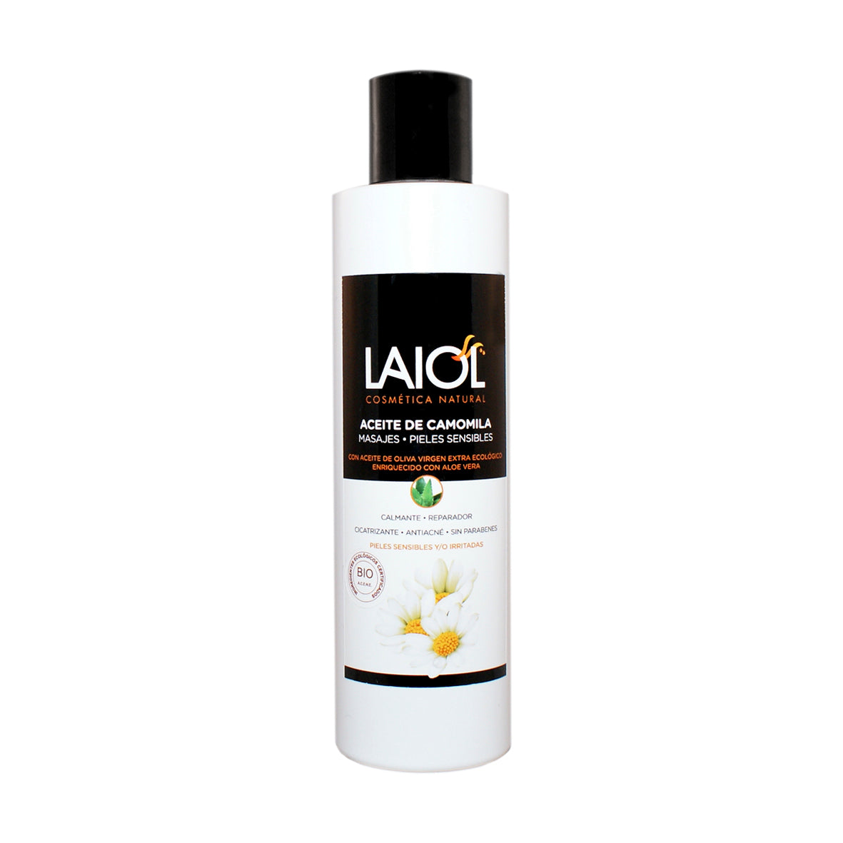 Aceite de camomila con oliva y aloe para piel sensible, 200 ml