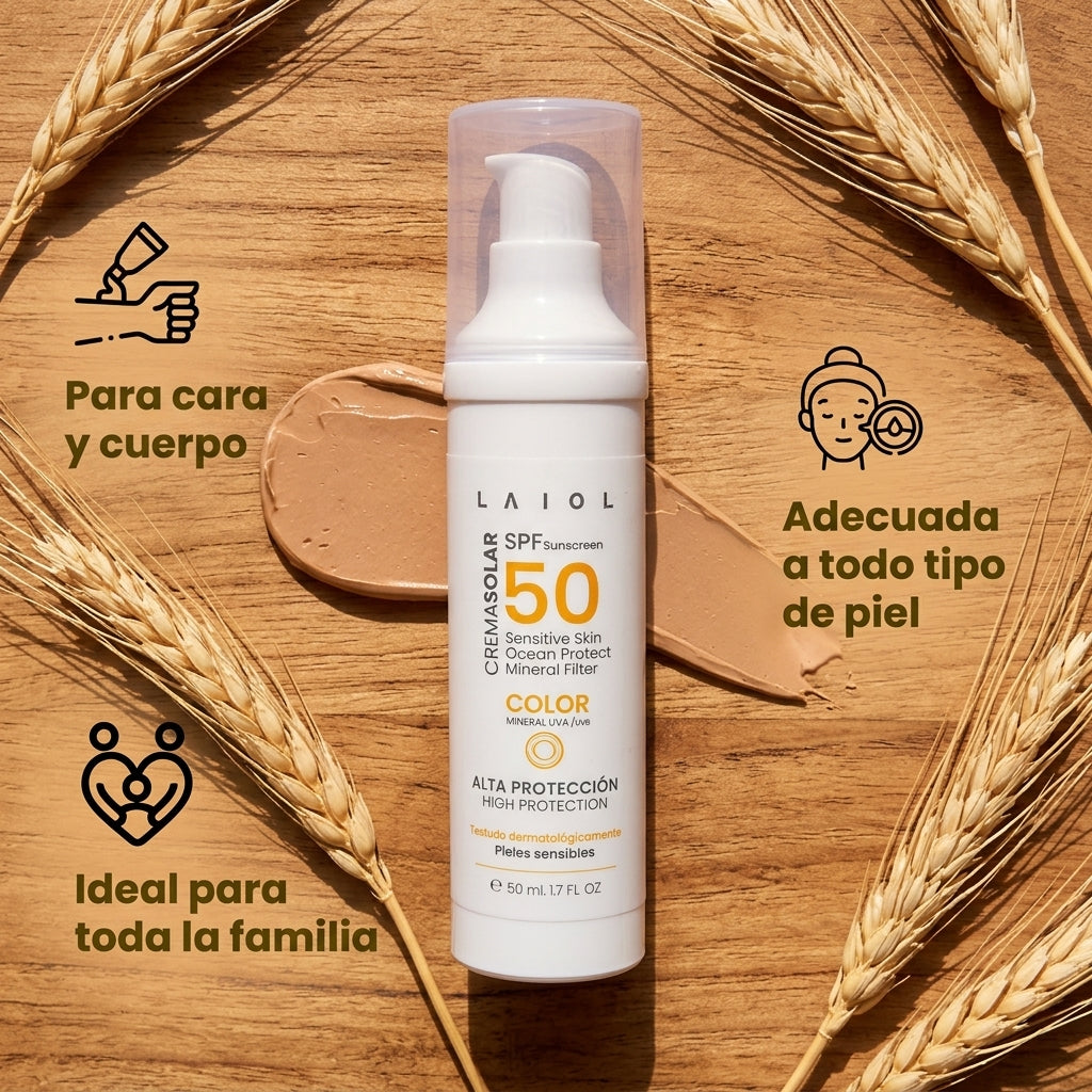 CREMA SOLAR FACIAL SPF50- PIEL SENSIBLE - 50ml